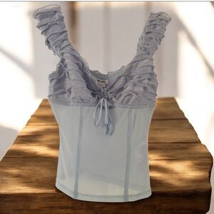 Urban Outfitters Kimchi Blue sheer ruched top NWOT